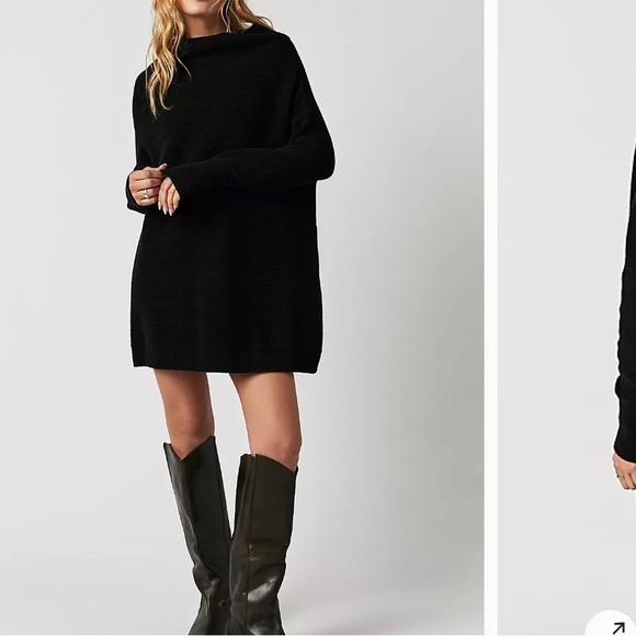 Free People Sweaters - 31. free people ottoman slouchie tunic black xs oversized